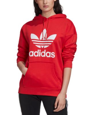 womens red adidas sweatshirt