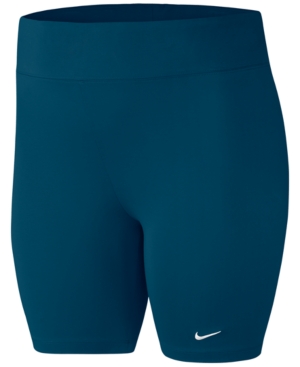 Nike Plus Size Sportswear Leg-a-see Shorts In Valerian Blue/white