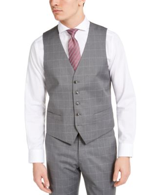 perry ellis grey vest