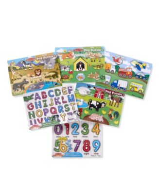 Melissa Doug Peg Puzzle Set 6 Puzzles - Ages 2+ - Macy's