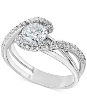 image of Diamond Swirl Engagement Ring (1-3/8 ct. t.w.) in 14k White Gold