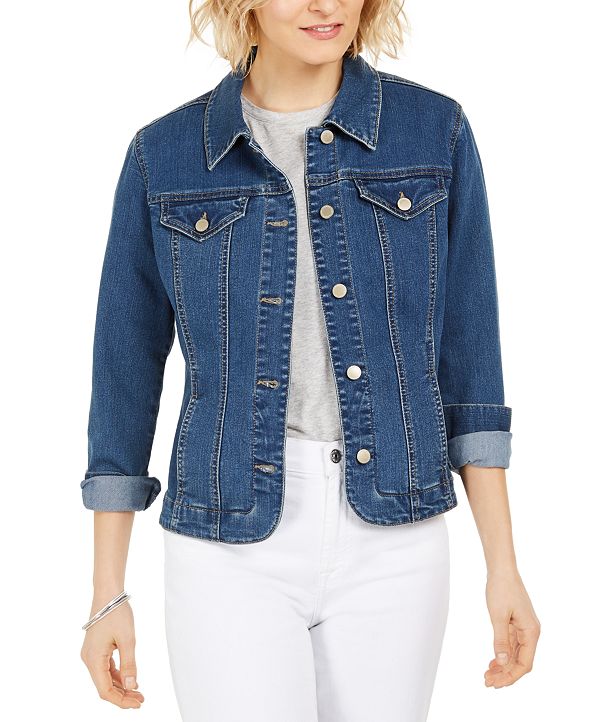 Charter Club Petite Denim Jacket, Created for Macy's & Reviews ...