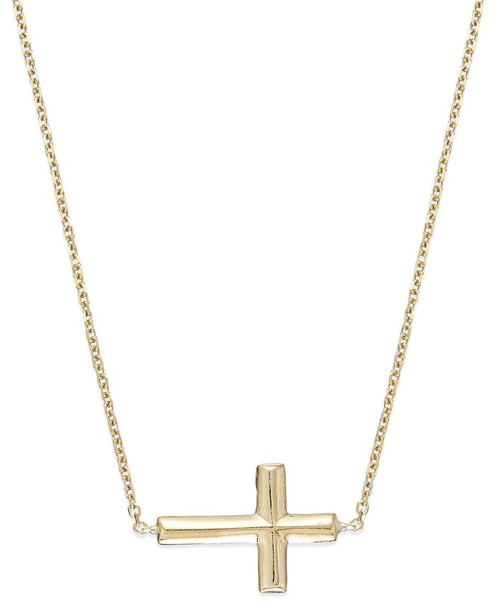 Sideways cross on sale necklace macys