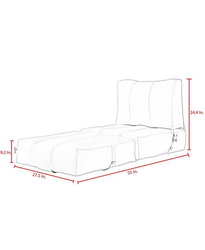 Loungie Cloudy Convertible Nylon Foam Lounger - Macy's