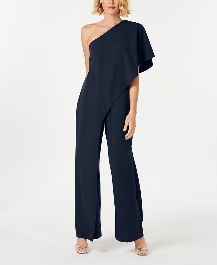 Adrianna Papell One Shoulder Jumpsuit Macy s