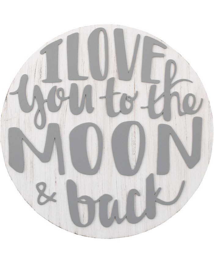 NoJo - NoJo I Love You to the Moon and Back Wood Nursery Wall D&eacute;cor
