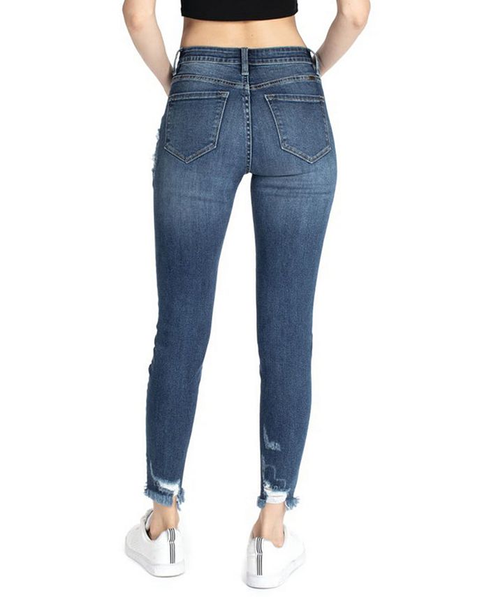 Kancan High Rise Pinstripe Patchwork Ankle Skinny & Reviews - Jeans ...