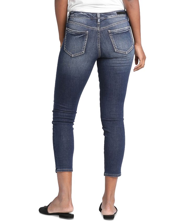 Silver Jeans Co. Banning Skinny Faded Mid Rise Crop Jeans - Macy's