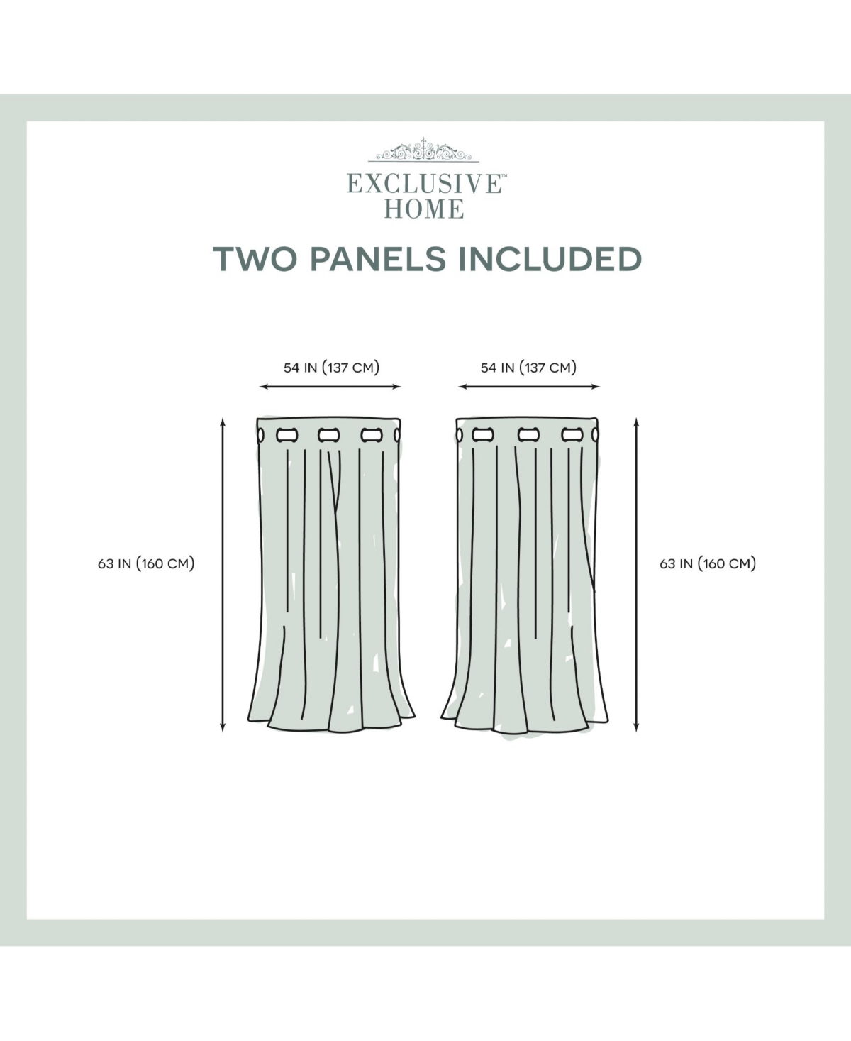Exclusive Home Velvet Heavyweight Grommet Top Curtain Panel Pair, 54