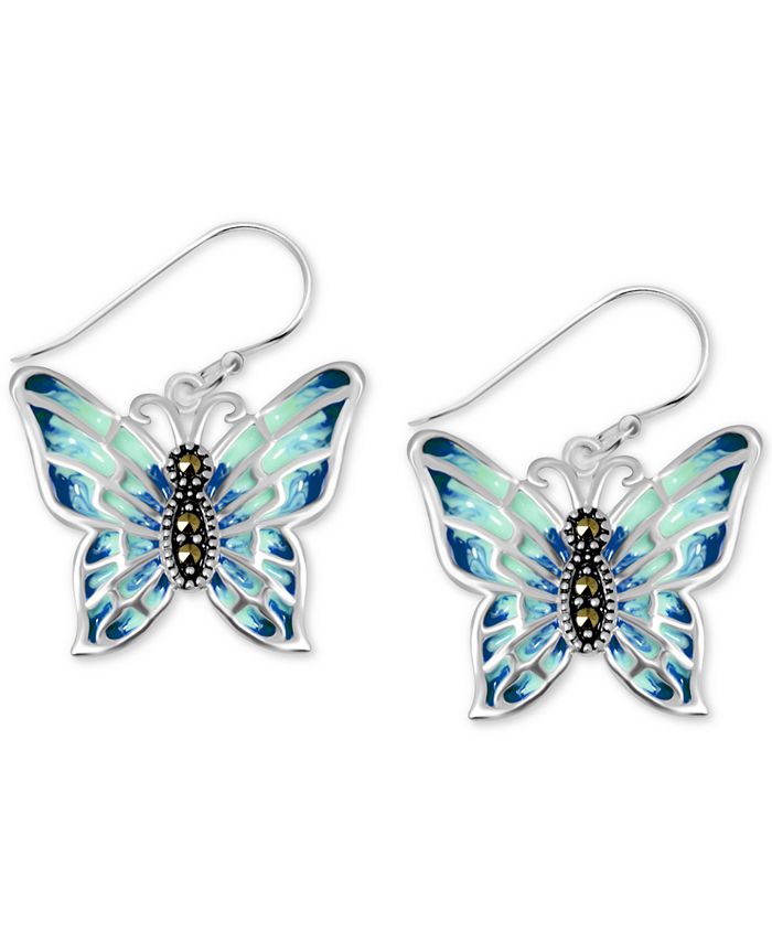 Personality Artificial Crystal Butterfly Set Great Gifts for Women Ladies Fantastic Butterfly Jewelry Set Butterfly Stud Earrings Bracelet Necklace Set 