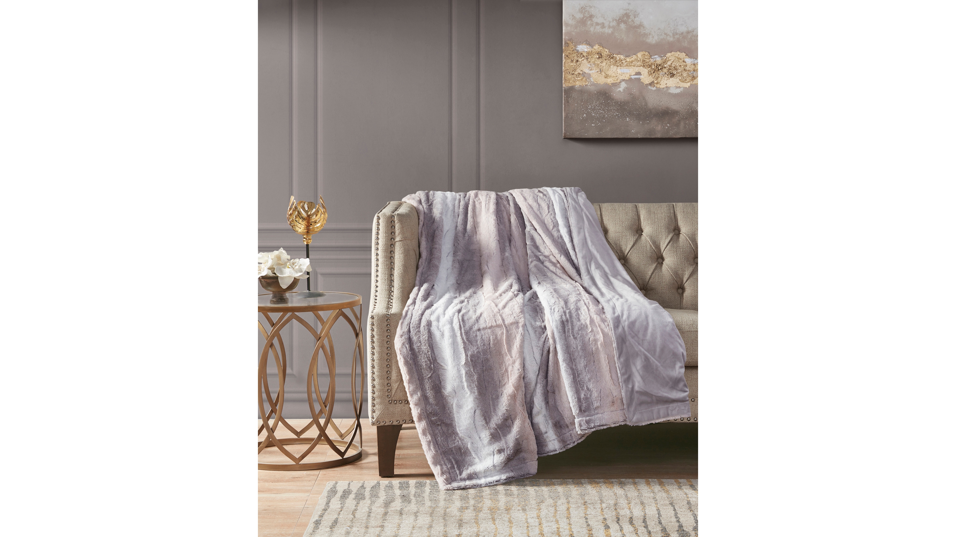 Madison Park Zuri Faux-Fur Throw, 50" x 60"