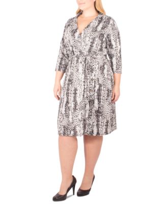 plus size animal print dress