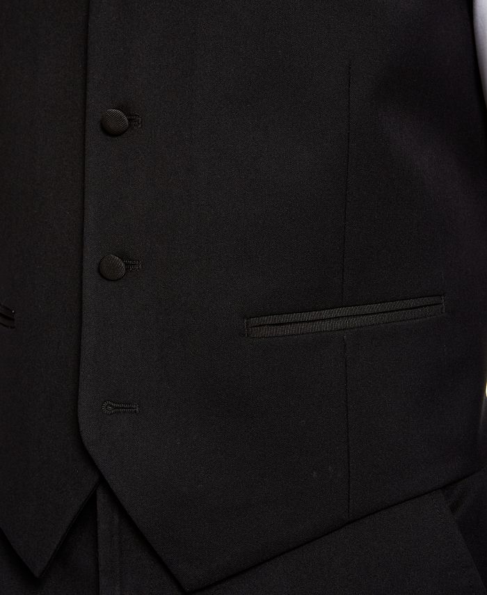 Alfani Men's Classic-Fit Stretch Black Tuxedo Vest, Created for Macy's ...