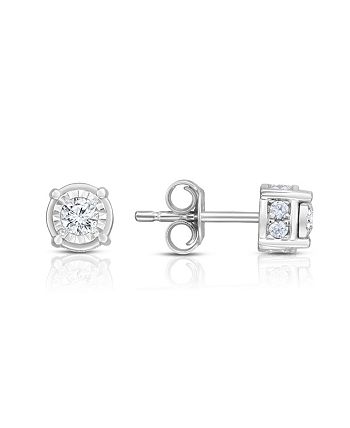 TruMiracle - TRUMIRACLE&reg; Diamond (1/2 ct. t.w.) Stud Earrings in 14k White Gold