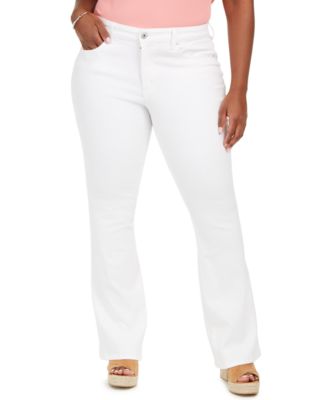 macys plus size white jeans