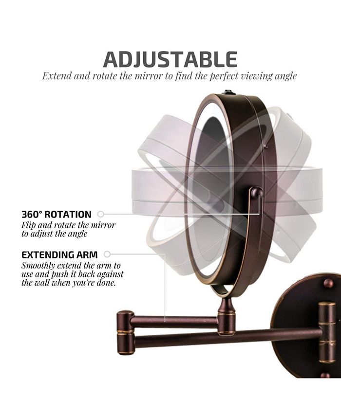 OVENTE Wall Mount LED Lighted Makeup Mirror Macy's