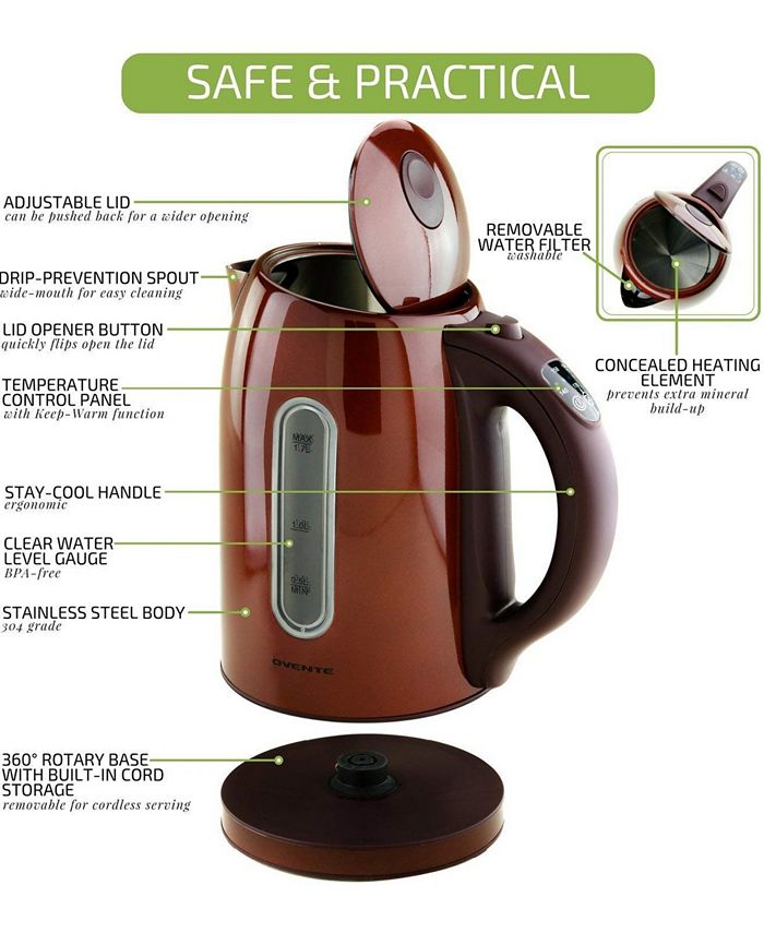 OVENTE Temperature Control Cordless Electric Kettle Macy's