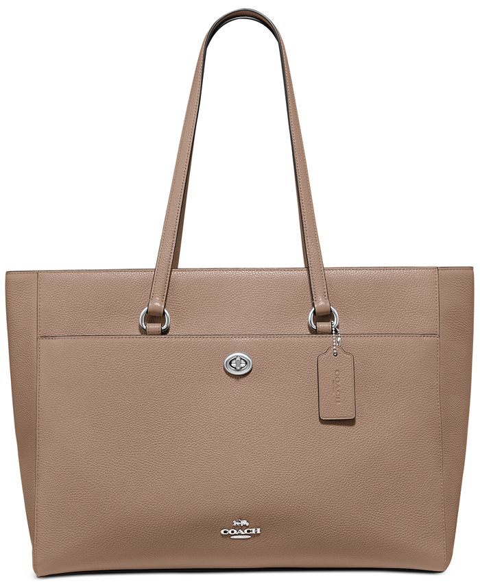COACH Crossgrain Leather Folio Tote Macy s