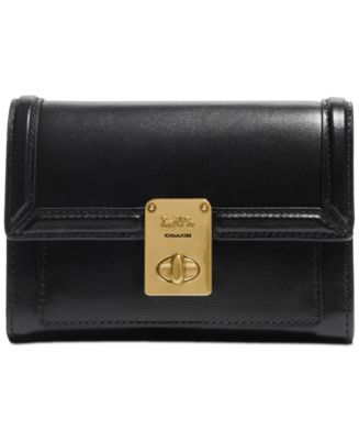 COACH Smooth Leather Hutton Wallet - Macy's