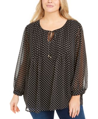 macy's black dressy tops