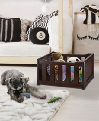 Richell Elegant Wooden Pet Toy Box - Medium