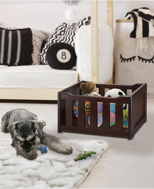 Richell Elegant Wooden Pet Toy Box Medium Reviews Home Macy S