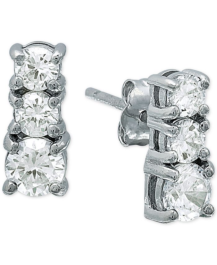 Macy's cubic shop zirconia stud earrings