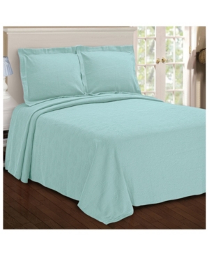 Superior 100% Cotton Paisley Matelasse All-season 3-piece Coverlet Set, Full In Aqua