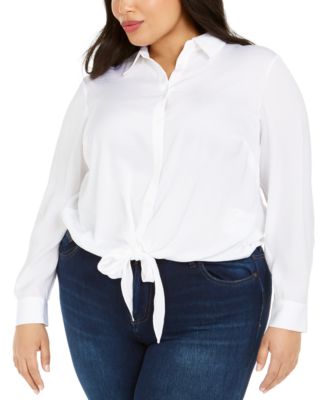 michael kors plus size tops macy's