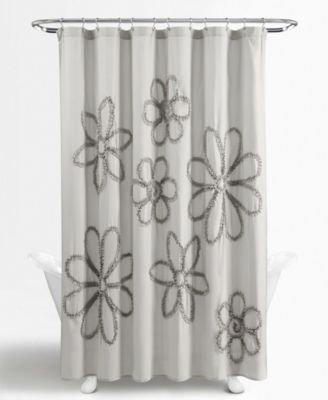 Ruffle Flower Shower Curtain, 72" x 72"
