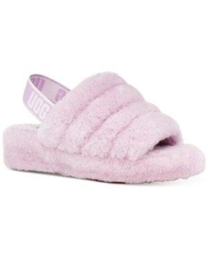 Ugg Fluff Yeah Genuine Shearling Slingback Sandal In California Aster Purple