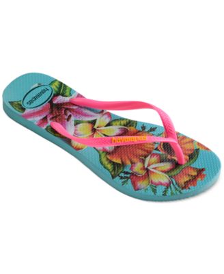 floral flip flops