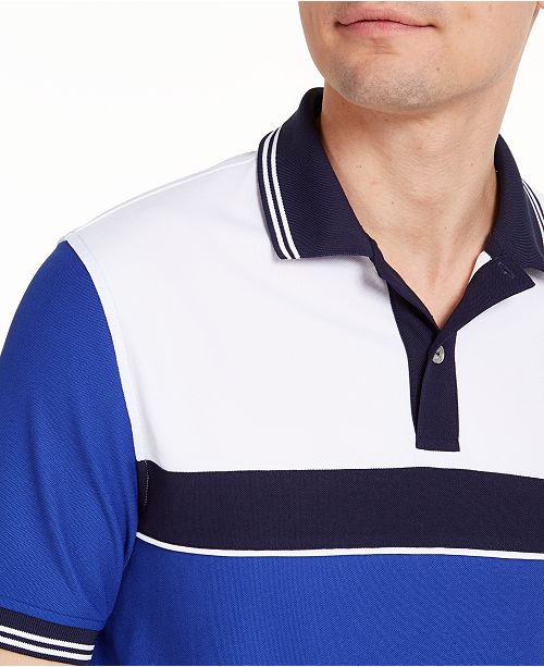 Club Room Men's Sporty Stripe Polo Shirt, Created for Macy's & Reviews ...