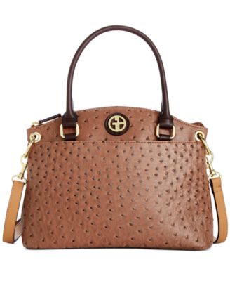 Giani Bernini Faux Ostrich Mini Satchel, Created for Macy's & Reviews ...