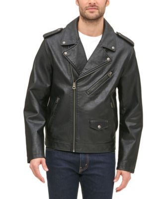 levi's men's faux leather motorcycle jacket
