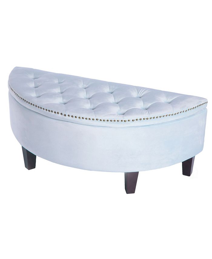 Half moon shop bench with storage