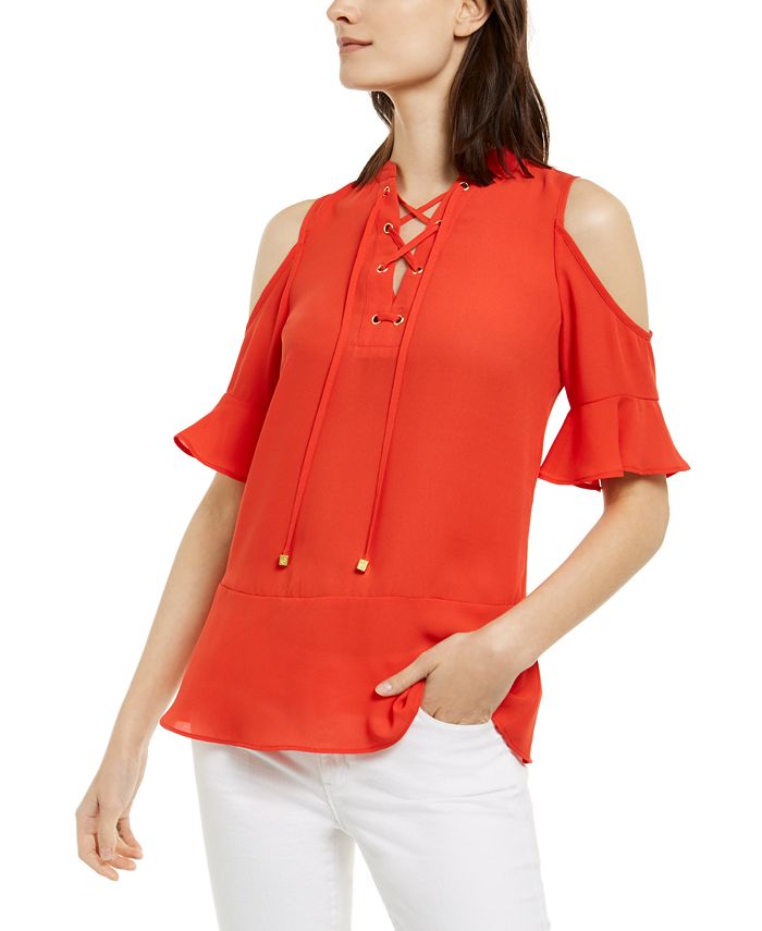 Michael kors cold shoulder top outlet