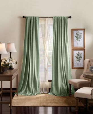 Martha Stewart Collection Lucca Blackout Velvet Curtain Panel Set, 50 ...