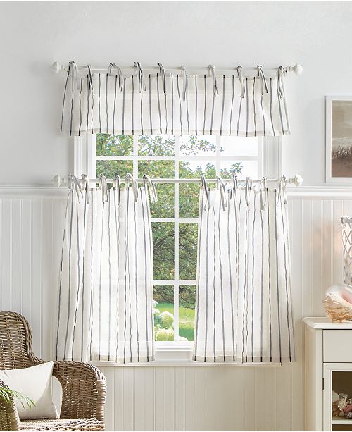 Martha Stewart Collection Martha Stewart Laguna Stripe Valance Tiers Reviews Window Treatments Blinds Macy S