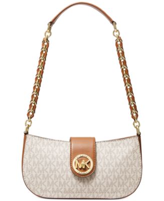 Michael Kors Signature Carmen Leather Shoulder Bag & Reviews - Handbags &  Accessories - Macy's