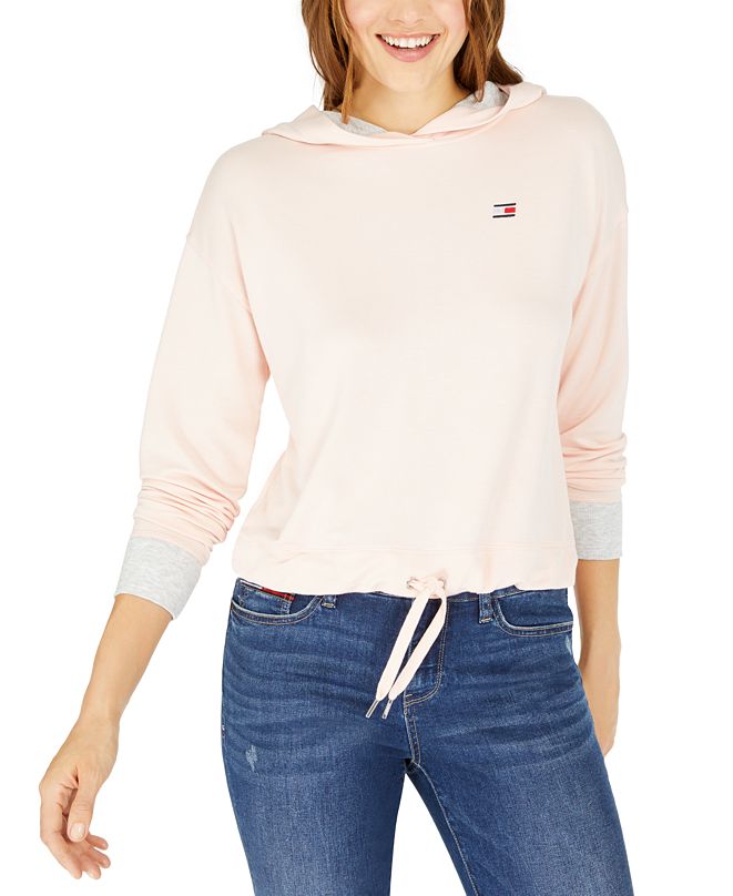 tommy hilfiger fuzzy zipper hoodie