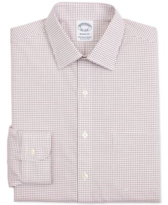 Brooks Brothers - Men's Regent Slim-Fit Non-Iron Performance Stretch Check Supima Cotton Dress Shirt