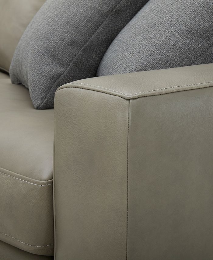 Furniture CLOSEOUT! Chelby 3Pc. Leather "L" Shaped Sectional Sofa Macy's