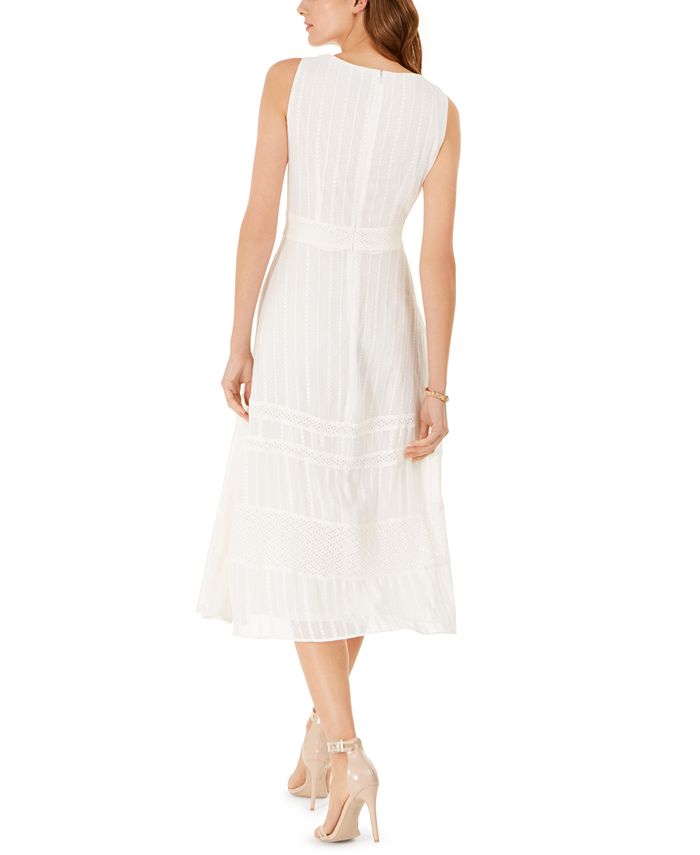 Taylor Embroidered Eyelet-Trim Dress - Macy's