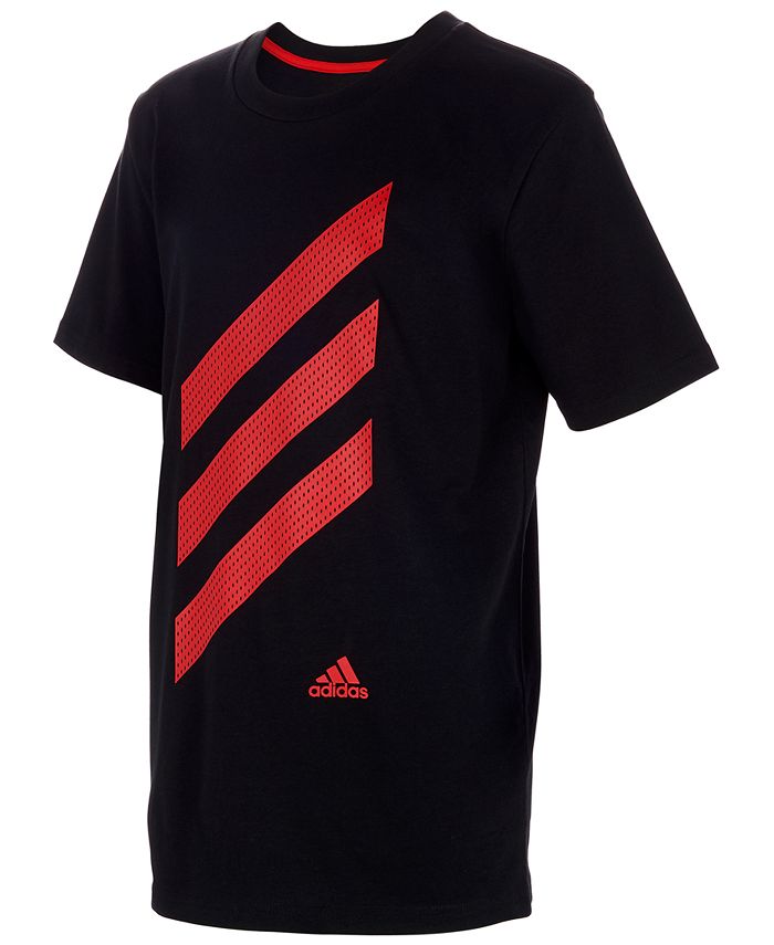 adidas Big Boys 3-Stripe Cotton T-Shirt - Macy's