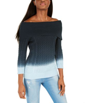 tommy hilfiger off the shoulder sweater