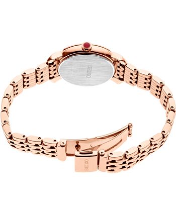 Seiko - Women's Essentials Rose Gold-Tone Stainless Steel Bracelet Watch 29.2mm