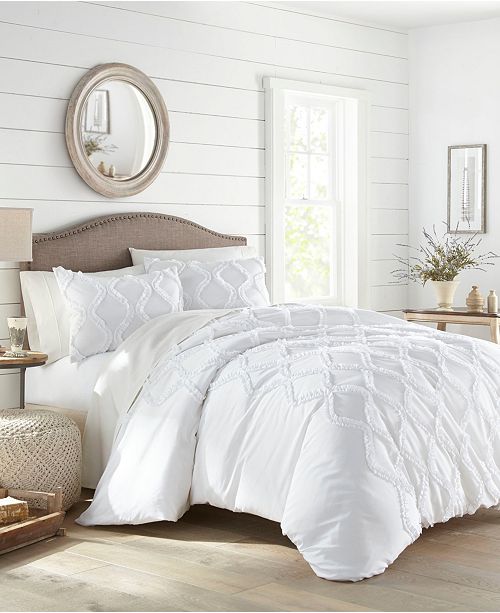 Stone Cottage Anne Ruffle Ogee King Duvet Cover Set Reviews