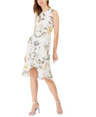 macy's calvin klein high low dress