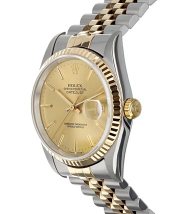 Pre Owned Rolex Men s Swiss Automatic Datejust Jubilee 18K Gold